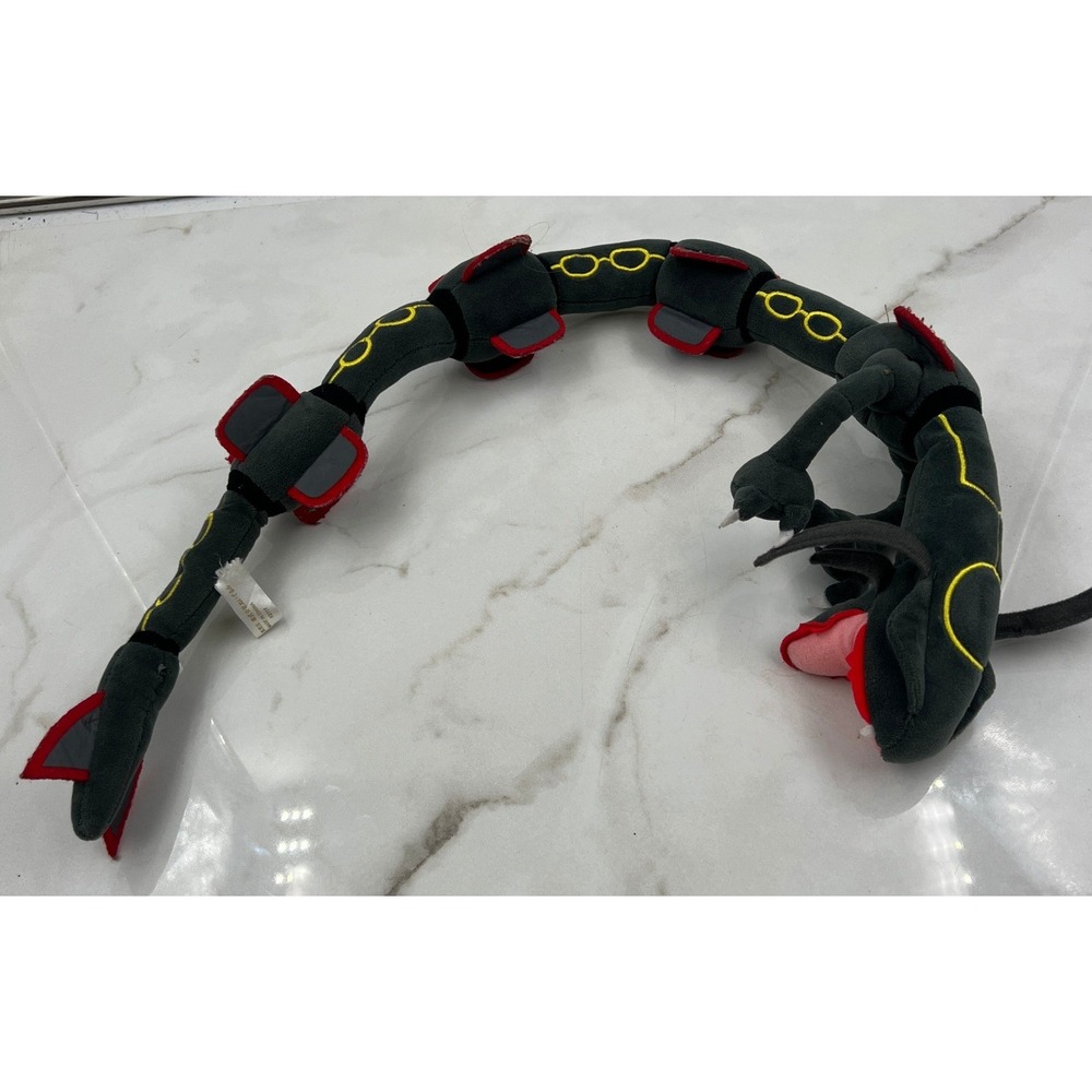 Pokemon Center Shiny Rayquaza Plush 2018 Black Dragon 30 Inch Legendary Toy